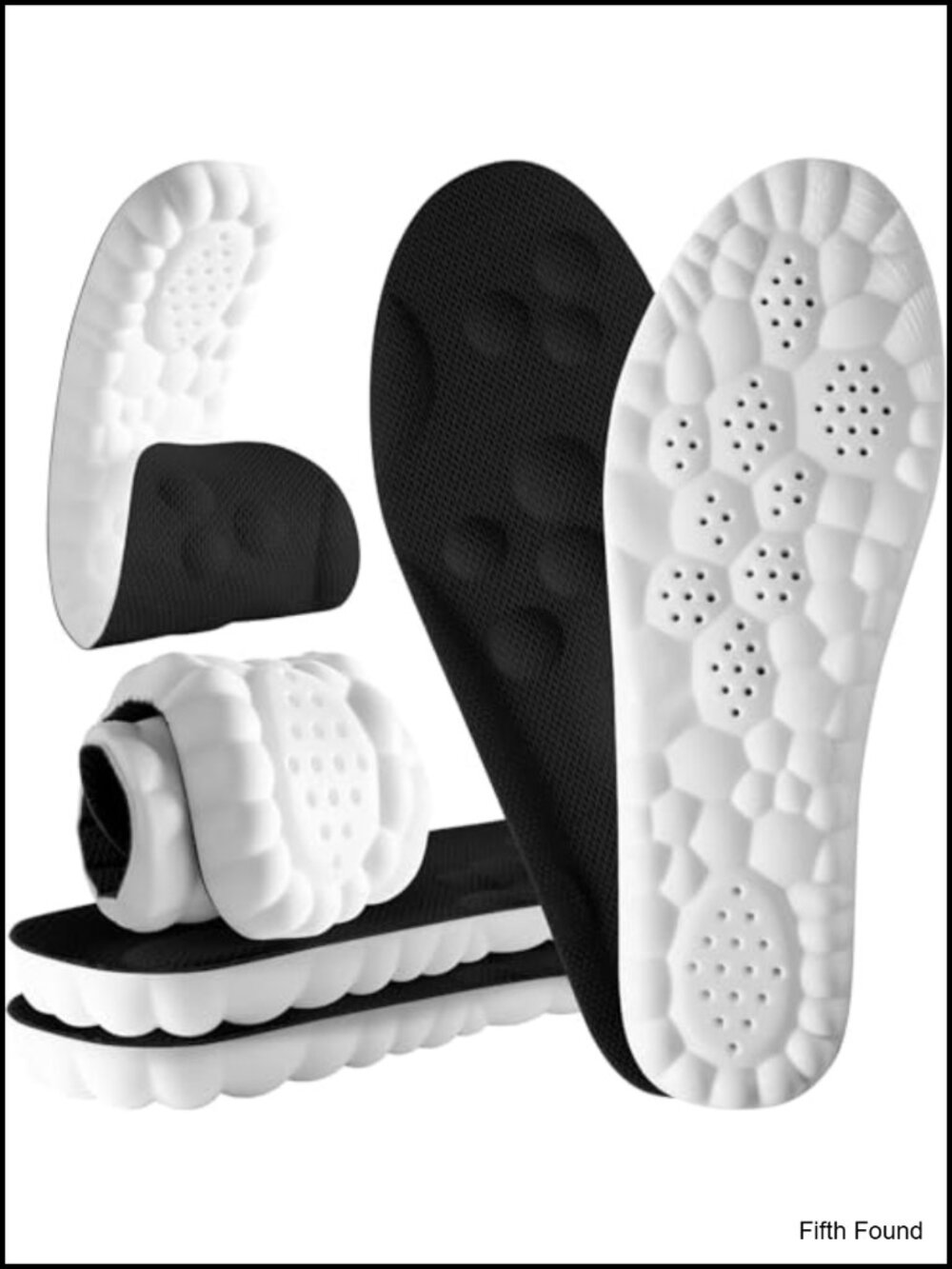 4D Cloud Memory Foam Insoles Arch Support Trim-to-Fit Shoe Inserts